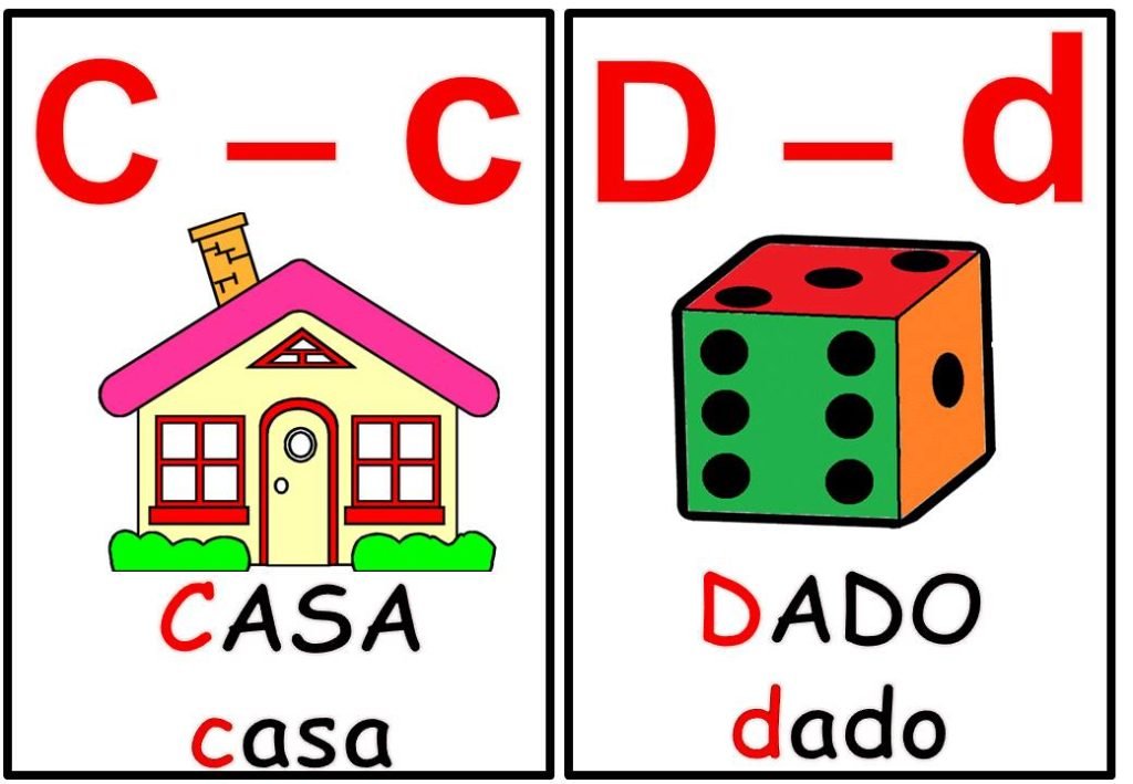 Cartazes para imprimir da letra C e letra D