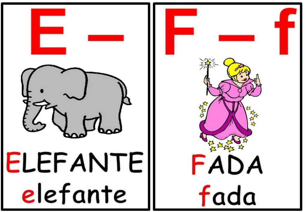Cartazes para imprimir da letra E e letra F